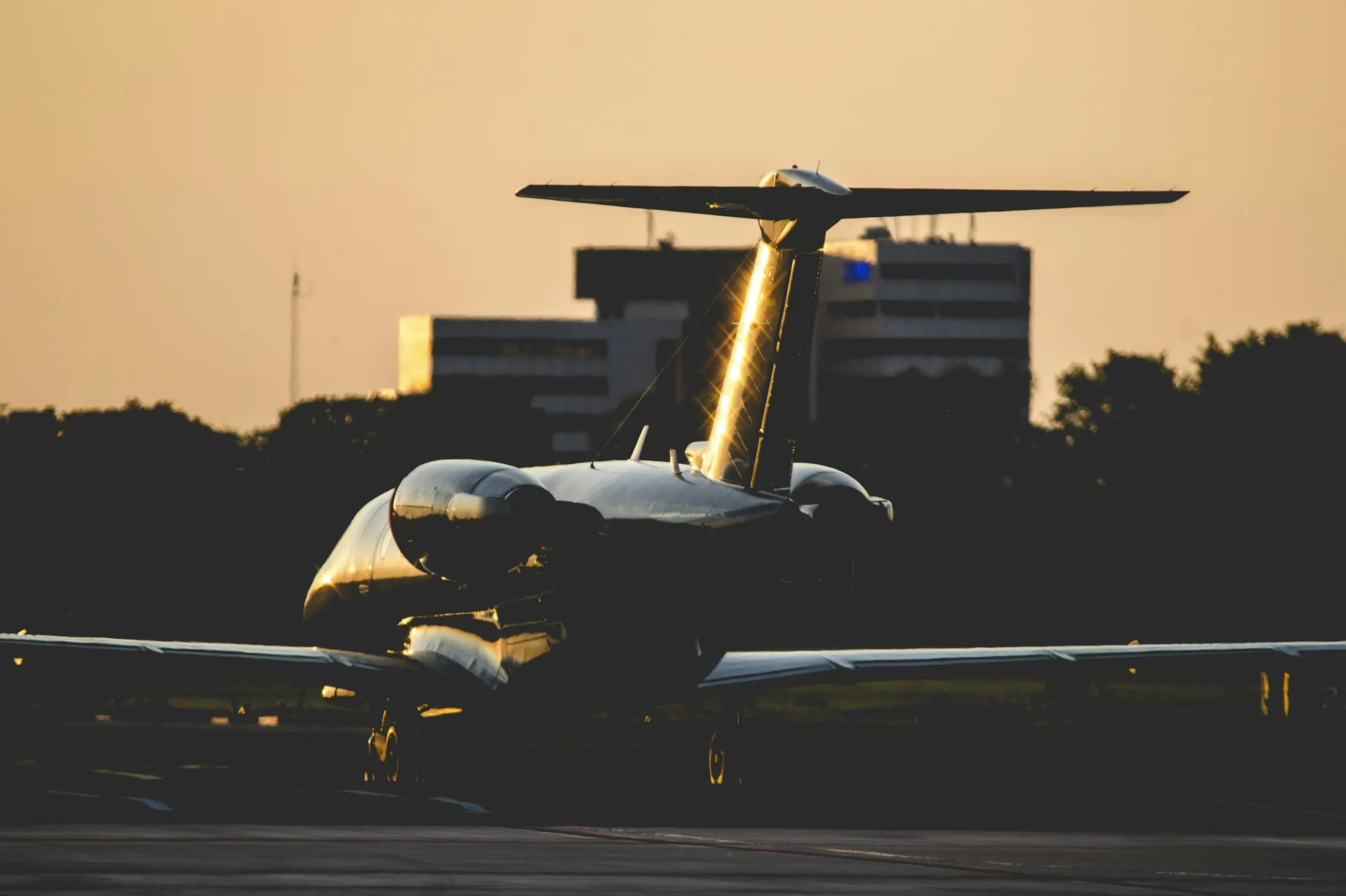 Long range jet at night